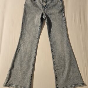 Good American Petite Flare Leg Jeans, Size 4P